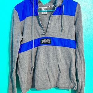 Half-zip hooded sweatshirt